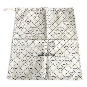 Zadig & Voltaire Authentic Dust Bag Cream Logo Drawstring 15x18" VG Authentic